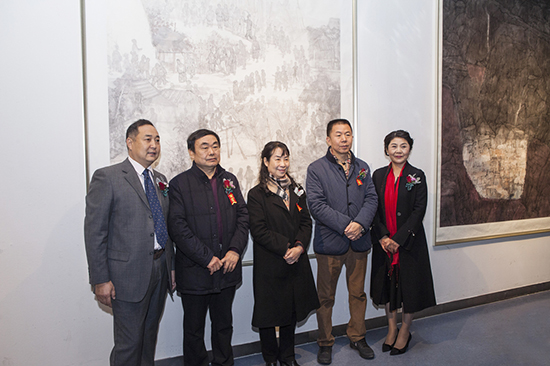 刘洪海、付玉峰、吴玉萍山水画作品展在河南省美术馆开展